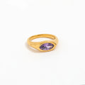 Fenny 18K Gold Plated Designer Stylish Rainbow Eye-shaped Zirconia Ring Trendy for Women Stainless Steel Wholesale Jewelry