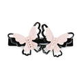 Elegant Double Butterfly Hair Barrette Clips Cellulose Acetate Rhinestone Bowknot Hair Barrettes