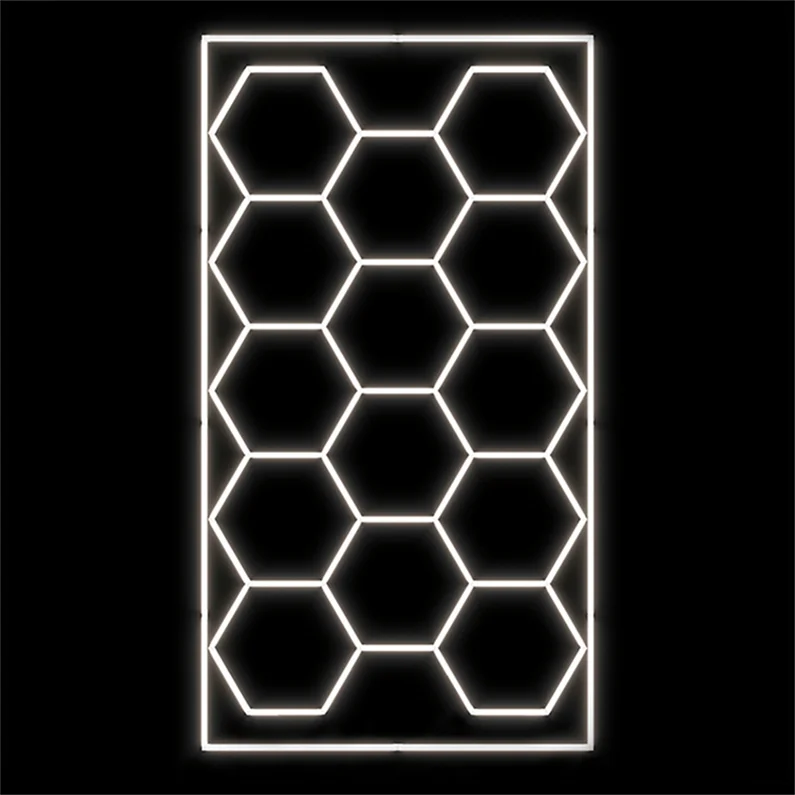 Factory Sell 6500k Hexagon Light Garage for Car Garage for Auto Detailing Shop Garage 4.8x2.4m