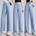 10%OFF Denim Wide-leg Pants Women's High Waist Show Thin Drape Thin Summer New Loose Straight Pants Jeans