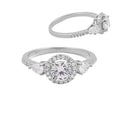 Wholesale Women Wedding Jewelry Cubic Engagement Valentine's Day Gift 18k 925 Sterling Silver Plated Zircon Luxury Ring