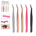 Professional Volume 2-in-1 Hair Removal Trimming Custom Color Anti-Magnetic Durable Stainless Steel Eyelash Tools Tweezers