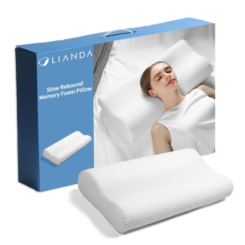 Orthopedic Ergonomic Contour Cervical Sleep Bedding Neck Pain B-Shape  Memory Foam Pillow