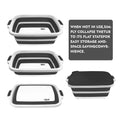 2 Pack 8L BBQ Prep Tub with Cutting Board | Collapsible Meat Marinating Station | Portable Outdoor Grilling Sink & Prep Basin