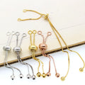 Wholesale 925 Sterling Silver Accessory Box Chain Bracelet With Fixed Silica Gel Bead for Jewelry Making
