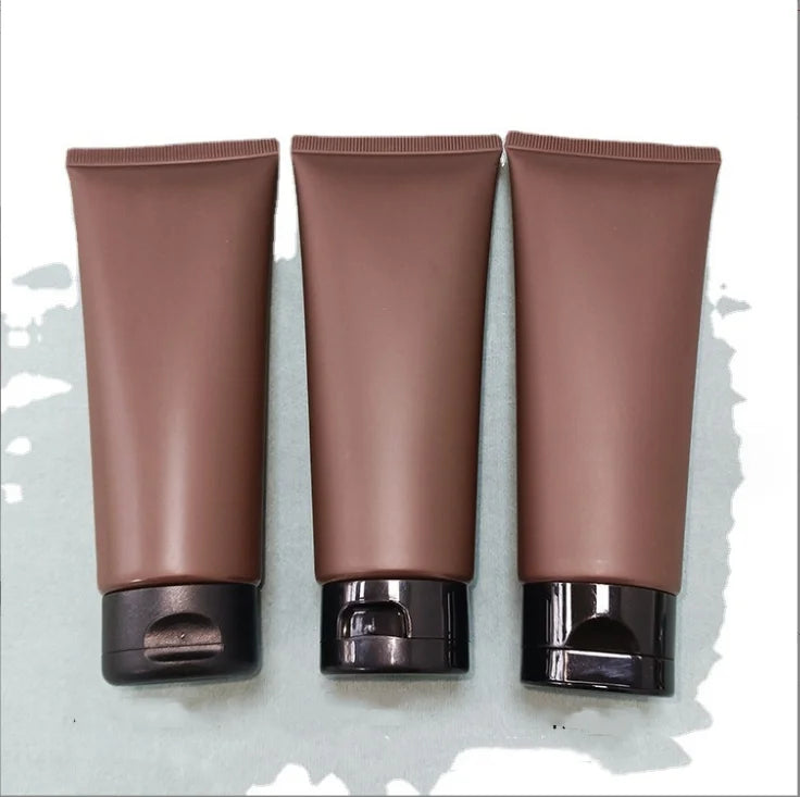 In Stock 100gml Facial Cleanser Cosmetics Hand Cream Matte Brown PE Hose Packaging Material for Packaging Bottles