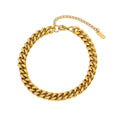 18K Gold Plated Summer Foot Jewelry Non-Tarnish Ankle Bracelet for Women Cuban Link Anklet for Gifts