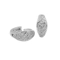 EZZ-0020 Ladies Classic Sterling Silver Chunky Cubic Zirconia Earrings Huggie Hoop Earring for Women Girl