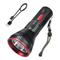 Boruit High Power Flashlight Led Flashlight Outdoor Strong Light Rechargeable Ipx4 Waterproof Flashlight