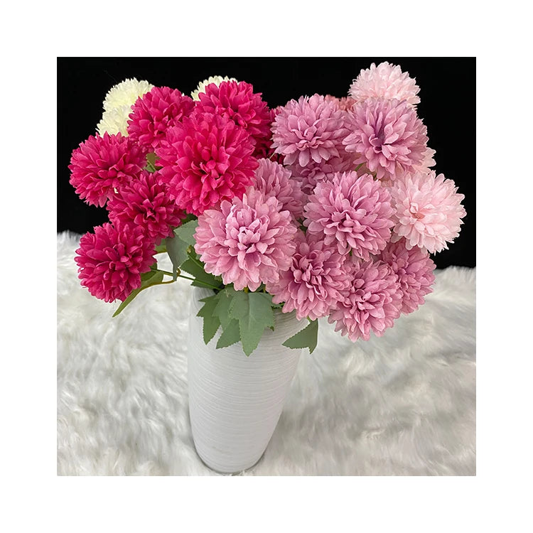 Valentines Gifts Regula Tied Nine Headed Ball Artificial Flowers Decorative