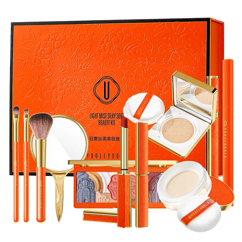 Hot Selling 11-Piece Essential Beginner Makeup Set All-In-One Durable Box Full Cosmetics TikTok Beauty Gift for Hotshot Makeup