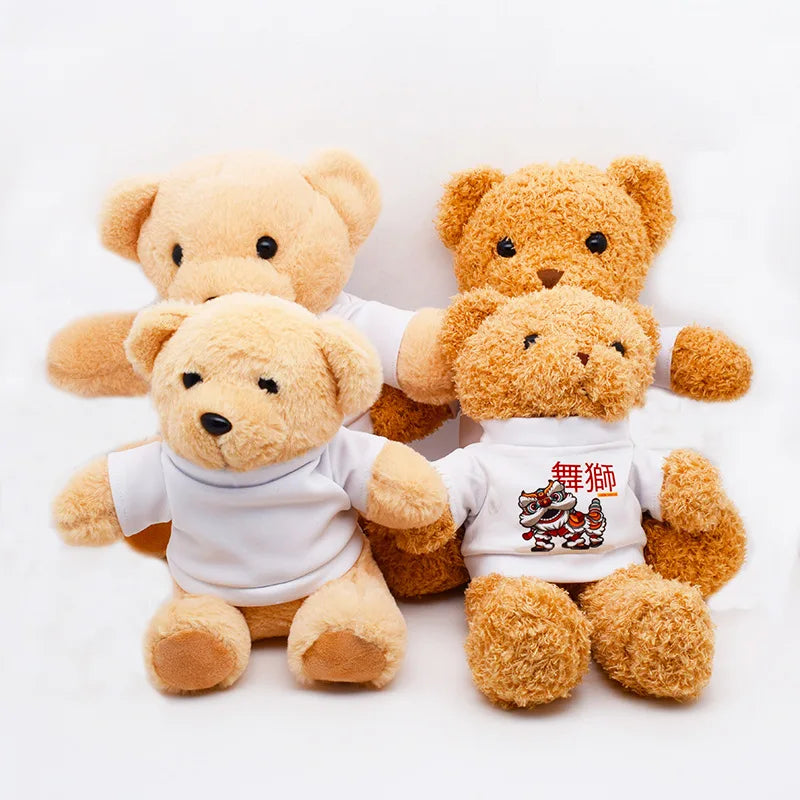 RubySub Polyester Sublimation Teddy Bear Tshirts Blanks with Bear