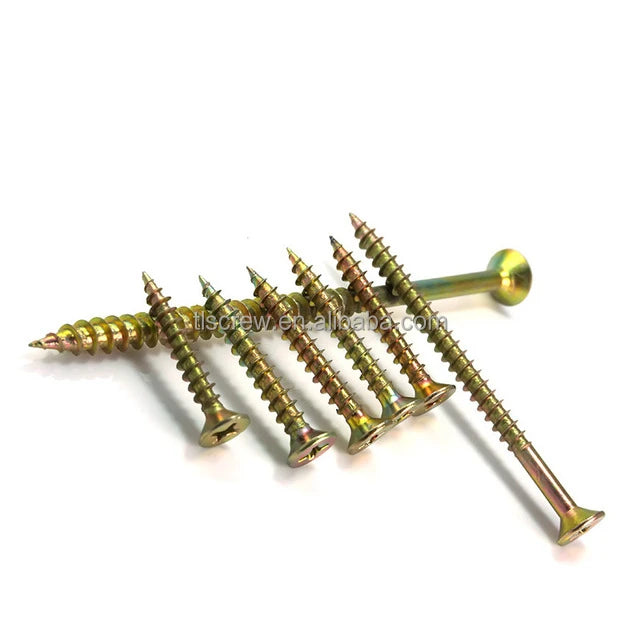 Zinc Plated Carbon Steel Metal Self-Tapping Screw Full Thread  Square Drive Chipboard Wood Deck Screw