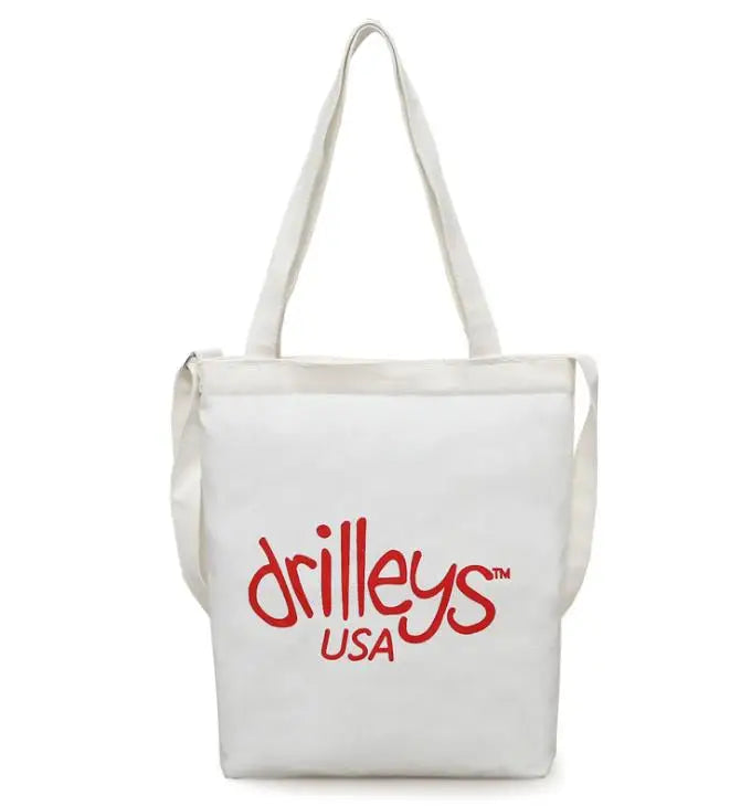 Custom Logo Cotton Canvas Crossbody Shopper Bags Multi-Color Tote Traveler Shoulder Bags with Logo