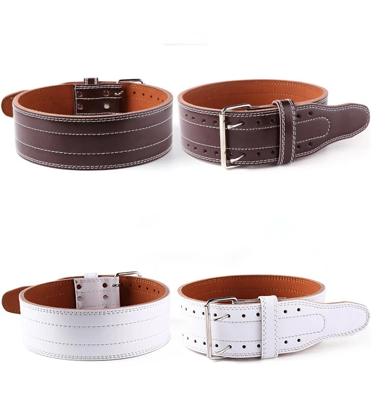 Drop Shipping Fitness Body Building Weight Lifting Leather Gym Waist Trainer Lever 13mm Weightlifting Leather Belt