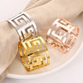 Stainless Steel Gold and Silver High-end Wedding Banquet Decorations Napkin Ring