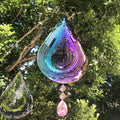 Factory Price Drop Wind Spinner 20x43CM Stainless Steel Rotating Metal Sheet 3D Wind Chime Pendant Decoration Gift