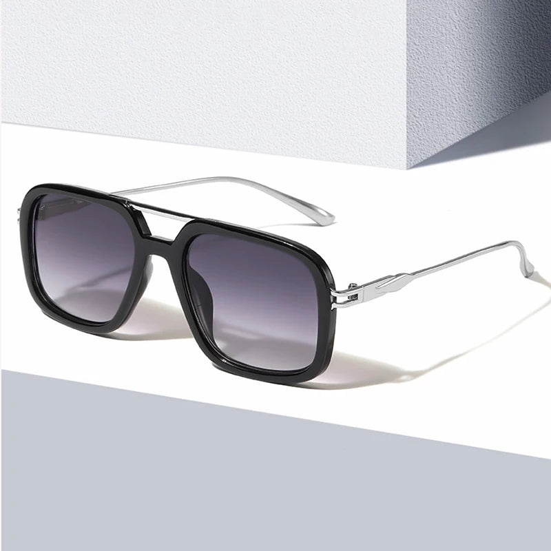 Retro Square Unisex Full Rim Sunglasses Classic Design Vintage Anti-Glare Driving Shades UV400