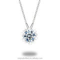 Starsgem 925 Silver Jewelry Necklace Classic 1ct Moissanite Stone Necklace MegaBDM