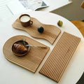 Nordic Wooden Serving Tray Water Ripple Wood Beech Bread Board Incense Serving Decorative Tray for Photography Props Home Decor
