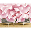 Custom Modern Pink 3D Rose Floral Waterproof Anti-Static Moisture-Proof Wallpaper for Home Bedroom Decoration