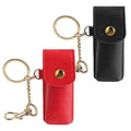 New Arrivals Luxury Leather Lipstick Holder Keychain Bag 2 Packs Fashion Lipstick Case Leather Keychain for Women Girls