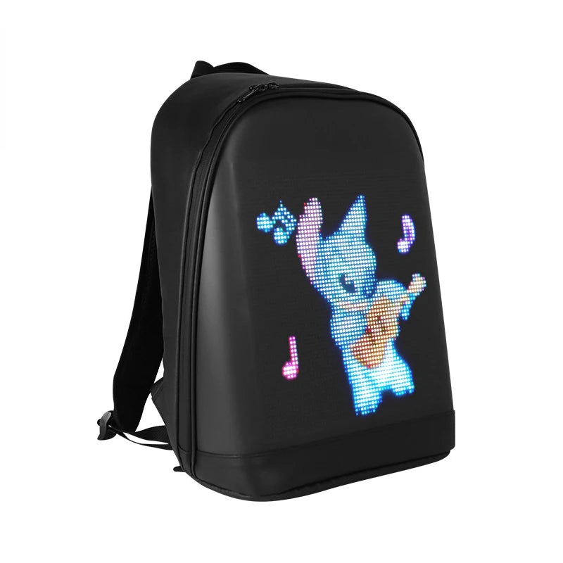 2021 Trend Newest Waterproof Phone WIFI Control Software Editing Smart LED Screen Backpack With Hidden LED Display Screens