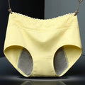 Warm Breathable 95% Cotton Lace Knitted Solid Everyday Physiological Panties Ladies Seamless Leak Proof for Menstrual Underwear