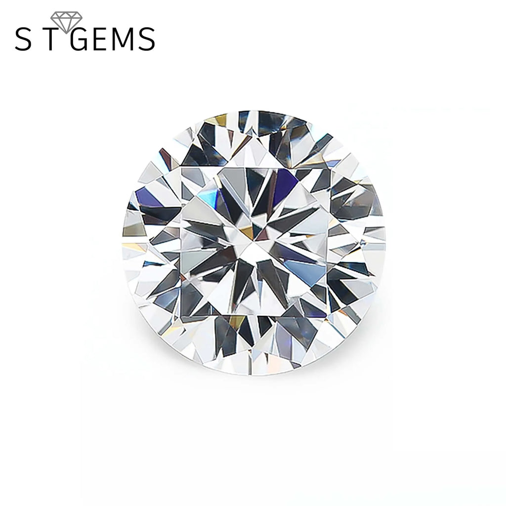 High Quality Round Cut White Cubic Zirconia Stone Synthetic Loose CZ Stones for Jewelry