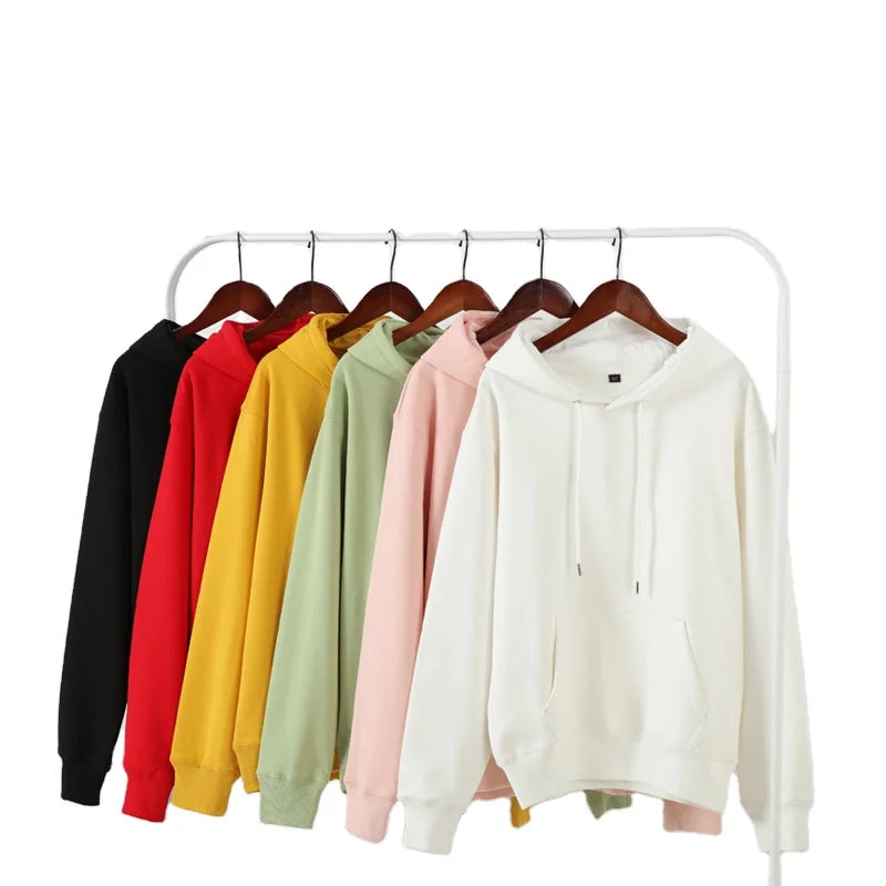 Super September 600g Custom Unisex Cotton Polyester Spandex Blend Velvet Men's Solid Pullover Hoodies Custom logo Blank Hoodies MegaBDM