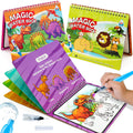 Magic Water Paint Coloring Books for Toddler Art  Educational Learning Doodle Toy Gifts for Girl Boy (Dinosaur Animal 2 Pack)