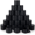 Empty Cheap Small Mini 4 Oz 8 Oz Luxury Round Black Metal Tin Matcha Can Candle Containers Candle Tin Black Jars