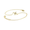 Classic Rhodium Plated or Sterling Silver Letter Shape Bracelet with Zircon for Women's Wedding Parties Gift