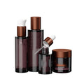 High-End PETG 30ml/50ml/120ml Dropper Bottles Thick Wall Cosmetic Jars Screen Printing for Skin Care Serum Face Cream Lotion Set