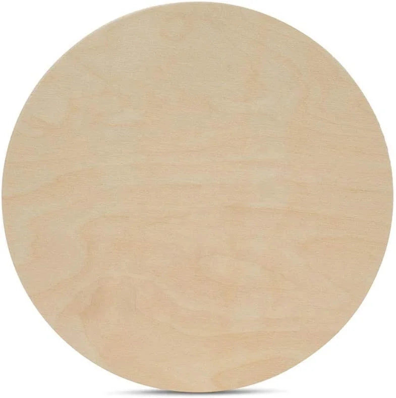 Wood Circles 14 Inch 1/2 Inch Thick Unfinished Birch Plaques Pack of 25 Wooden Circles for Crafts and Blank Sign Rounds