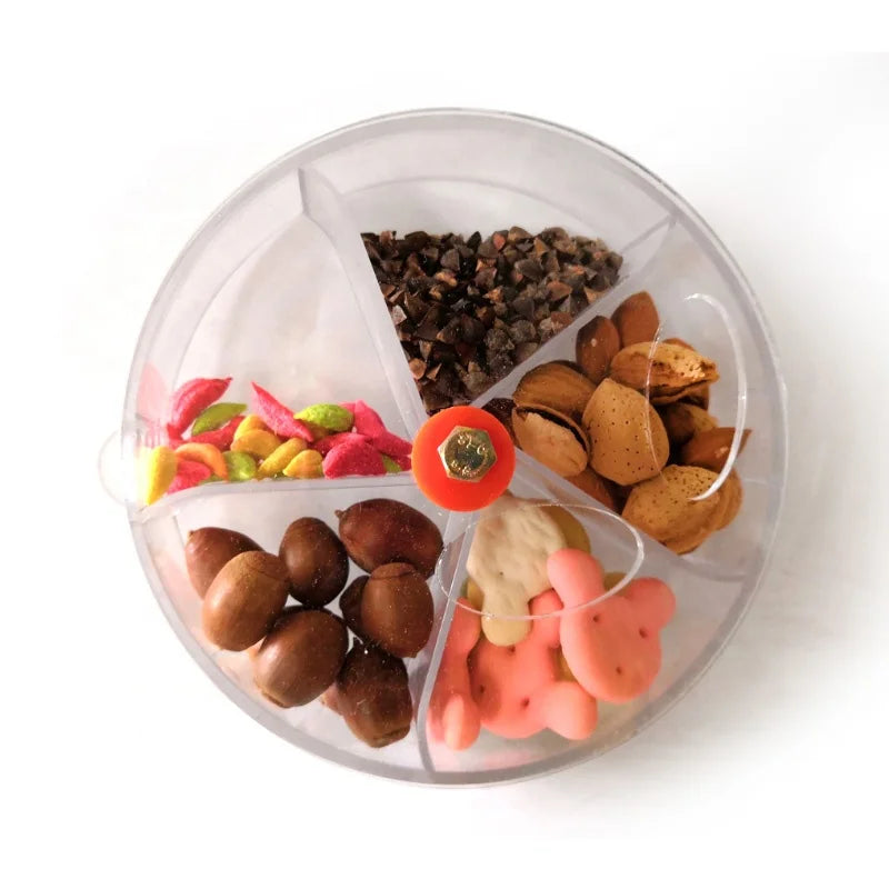 Dancing Paws DP127 Eco-Friendly Plastic Bird Bowl Forager Educational Feeding Box with Wheel 13cm Diameter for Parrot MegaBDM
