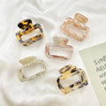 Retro French Marble Pattern Acetate Hair Claw Clips Hollow Rectangle Non-slip Shark Clamps Hollow Geometric Hair Accessory MegaBDM