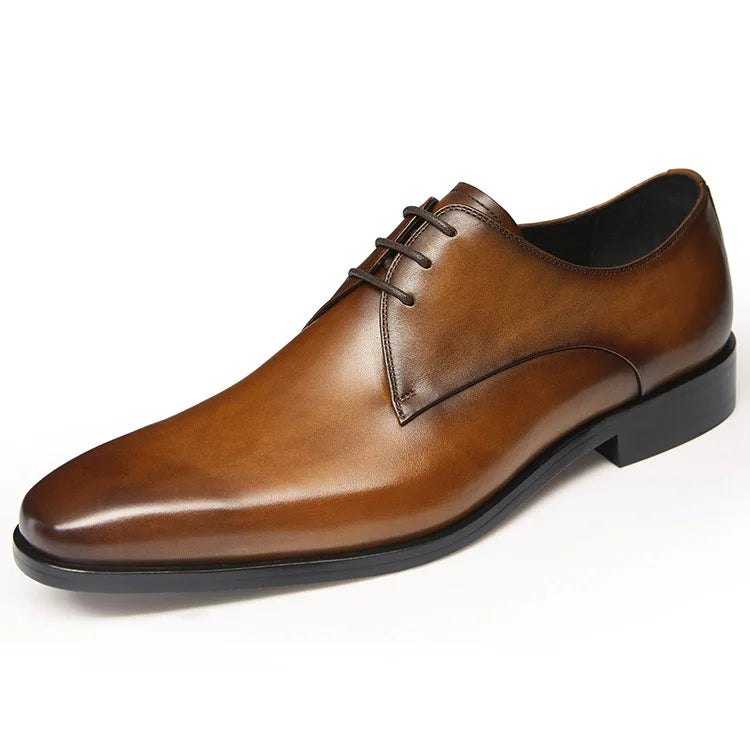 Hot-Selling Custom Men's Designer Shoes Lace-Up Square Toe Breathable Comfort Business Style Party Wedding Formal Shoes Men