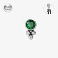 Toposh ASTM F136 Titanium Clear Crystal CZ Ear Labret Piercing Earrings Threaded Ends Daith Helix Tragus for Weddings Body