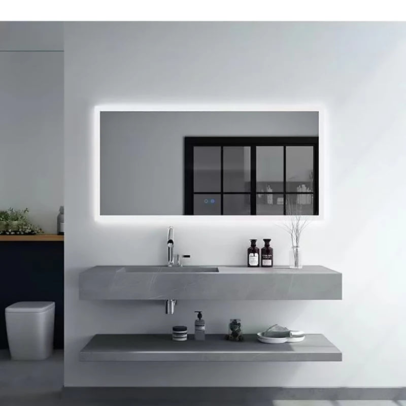 High Grade  Bathroom Sink Grey Marble Sintered Stone Sink Customized Bathroom Furniture Vanity Cabinet
