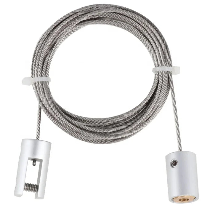 Wholesale Retail Shop Window Single Side Stainless Steel Polished Finish Wire Panel Clamps Ceiling Cable Display System ISO9001
