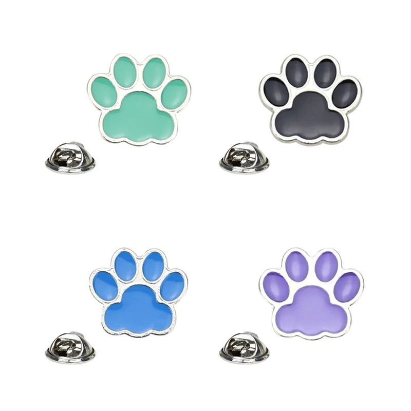 Manufacturer Cute Cartoon Cat Kitten Dog Puppy Paw Enamel Backpack Suit Capes Hat Clothes Tie Scarf Button Pin Badge Lapel Pin