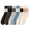 Custom Embroidery Logo Simple Coral Velvet Color Matching and Versatile Thick Warm Crew Men's Business Fuzzy Socks Men