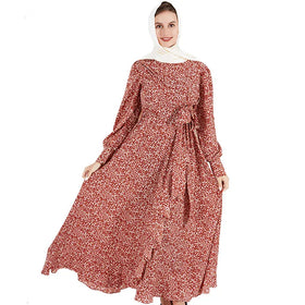 Floral Abaya Women Muslim Dress Dubai Abaya Women's Dresses Sarwel Islamic Women's Clothing Traditional Muslim Clothing