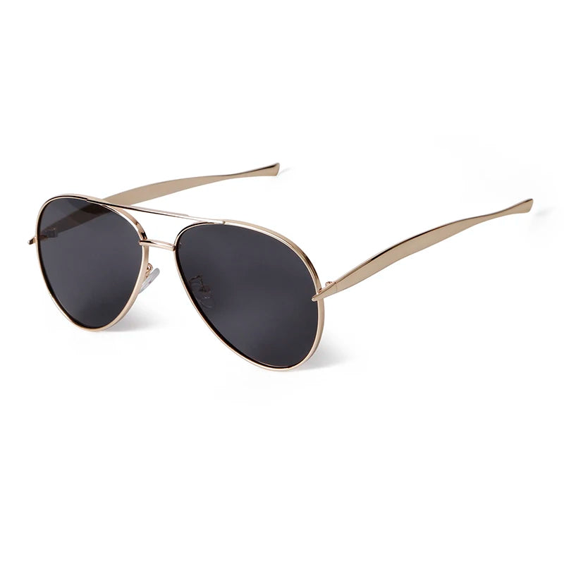 STORY STY9580A Metal Frame Double Bridge Pilot Sunglasses Women Men Vintage Gold Driving Sun Glasses Green Lens Aviation Glasses