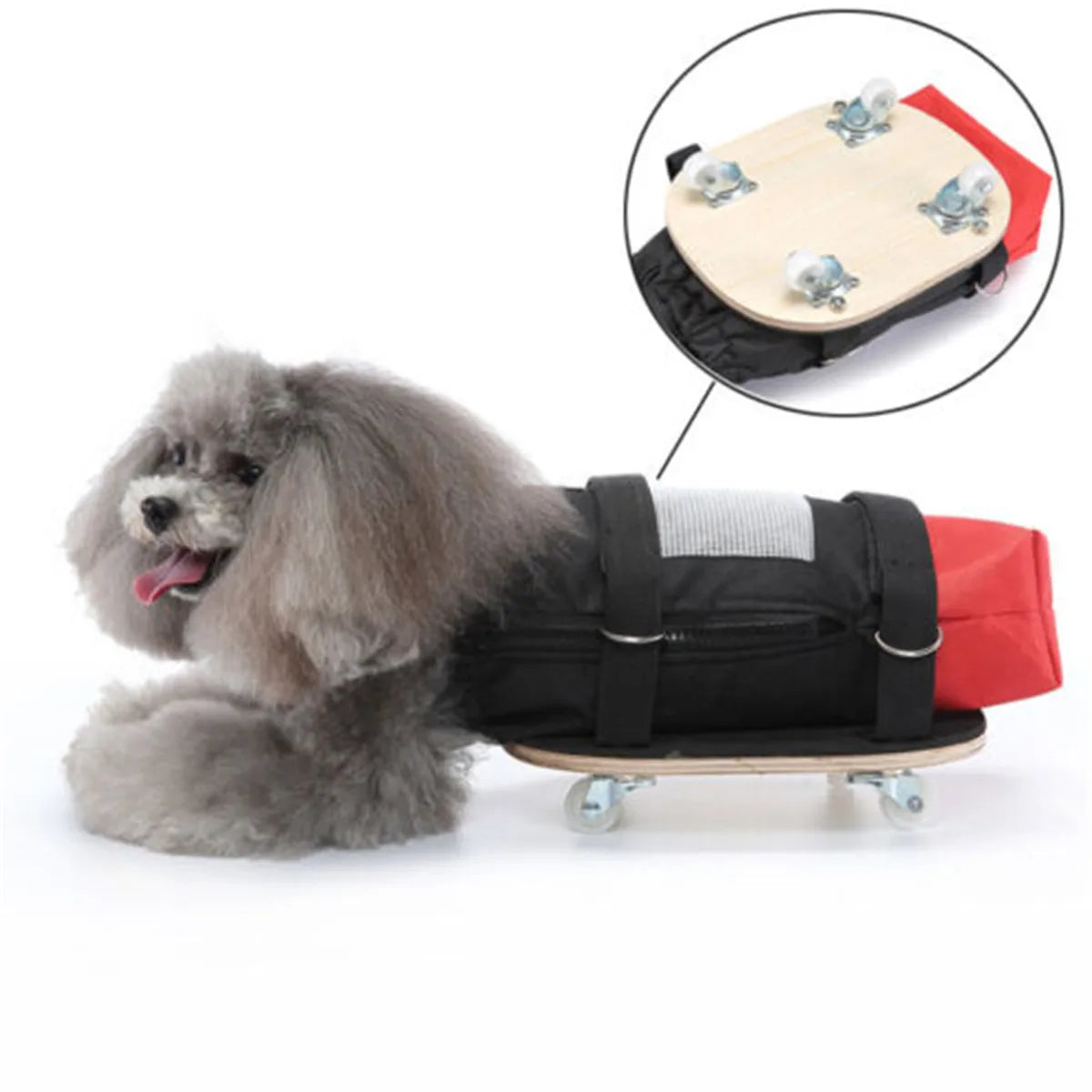 Pet Drag Bag Disabled Dogs Walking Assisted Wheelchair with Wooden Scooter Protects Chest Limbs