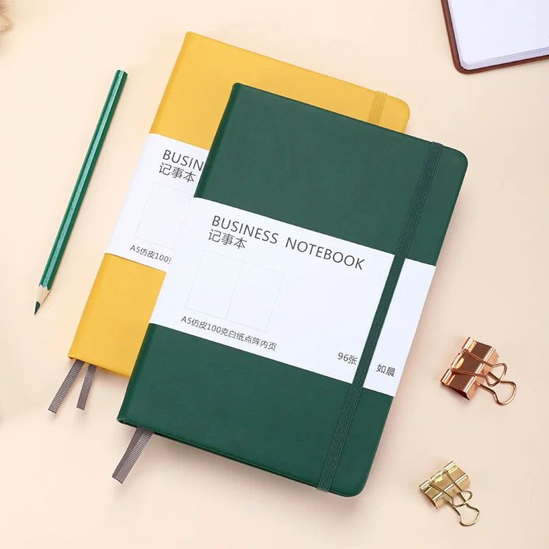 A5 Creative Simple Fashion Elastic Band Notebook Business Office Strap Leather Notebook