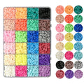 Hot Selling 4800 PCS Resin 6mm Polymer Clay Heishi 24 Colors DIY Beads Kit for Bracelets Making Handmade Accessories