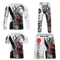 Fashion Customized 4 Piece Children Boys MMA Wear Sets Fitness Kids Rash Guard Gym Compression Quick-drying Suits Sportsuits