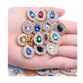 Diy Clothes Craft Accessories Crystal Rhinestones Assort Colors Drop Shape Diamonds Glass Drill Gold Plated Bag Hat Rhinestones